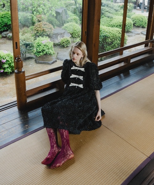 et.UNiVER(エトユニベール)の「Baloom ribbon dress(ドレス・レディース・ブラック/オフホワイト/ピンク・M-Long/M-Short/MEDIUM)」の13枚目の写真