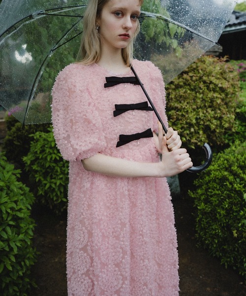 et.UNiVER(エトユニベール)の「Baloom ribbon dress(ドレス・レディース・ブラック/オフホワイト/ピンク・M-Long/M-Short/MEDIUM)」の21枚目の写真