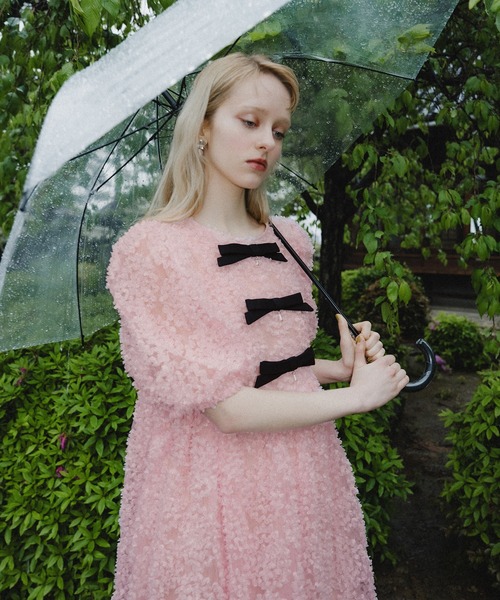 et.UNiVER(エトユニベール)の「Baloom ribbon dress(ドレス・レディース・ブラック/オフホワイト/ピンク・M-Long/M-Short/MEDIUM)」の19枚目の写真