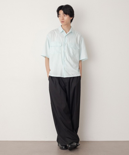 LUCY(ルーシー)の「LUCY/ダブルポケットボクシーシャツ(シャツ/ブラウス・メンズ・サックスブルー/ブラック・MEDIUM/LARGE)」の11枚目の写真