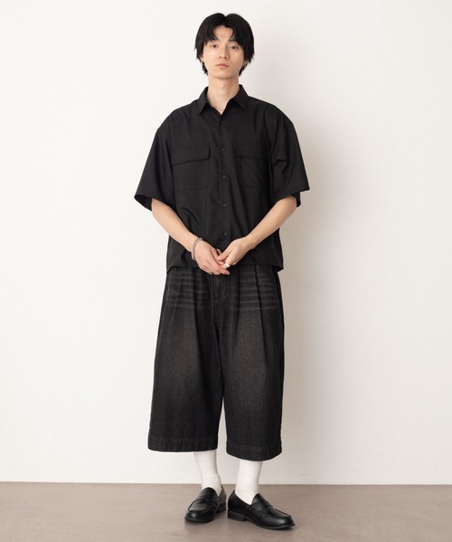 LUCY(ルーシー)の「LUCY/ダブルポケットボクシーシャツ(シャツ/ブラウス・メンズ・サックスブルー/ブラック・MEDIUM/LARGE)」の12枚目の写真