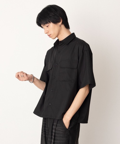 LUCY(ルーシー)の「LUCY/ダブルポケットボクシーシャツ(シャツ/ブラウス・メンズ・サックスブルー/ブラック・MEDIUM/LARGE)」の20枚目の写真