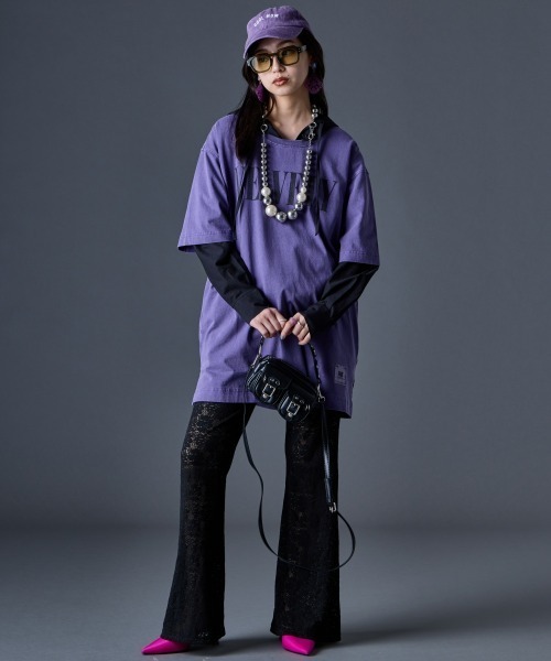 GEVS.（ジェイヴィス）の「シアーパーカーシャツ＜大きいサイズ有＞GEVS.（シャツ/ブラウス・レディース・ブラック/オフホワイト・M/3L/5L/4L/LL/L）」の5枚目の写真