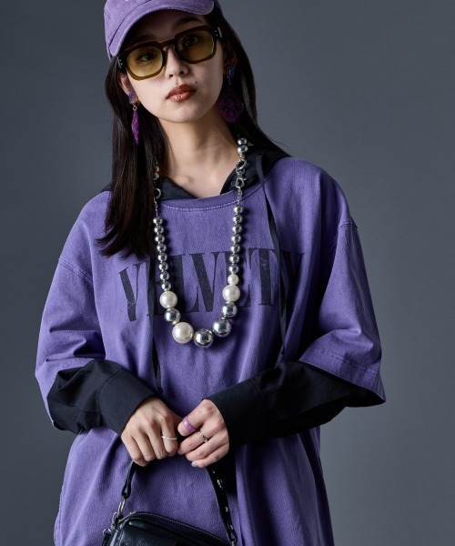 GEVS.（ジェイヴィス）の「シアーパーカーシャツ＜大きいサイズ有＞GEVS.（シャツ/ブラウス・レディース・ブラック/オフホワイト・M/3L/5L/4L/LL/L）」の9枚目の写真