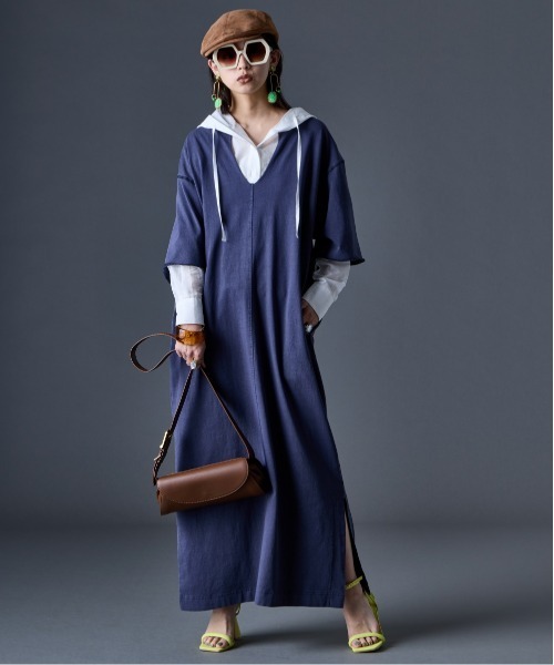 GEVS.（ジェイヴィス）の「シアーパーカーシャツ＜大きいサイズ有＞GEVS.（シャツ/ブラウス・レディース・ブラック/オフホワイト・M/3L/5L/4L/LL/L）」の13枚目の写真