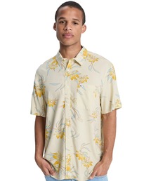 QUIKSILVER メンズ COASTAL FLORAL SS 半袖シャツ フラワープリント【2026年春夏モデル】/クイックシルバー半袖総柄レーヨンシャツ