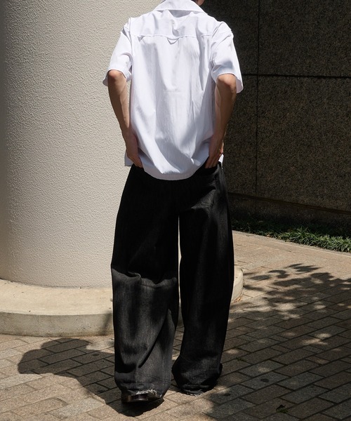 Perushu（ペルーシュ）の「FLOWER EMBROIDERED OPEN COLLAR SHIRT／フラワー刺繍オープンカラーシャツ（シャツ/ブラウス・メンズ・オフホワイト/ピンク/ブルー・LARGE/MEDIUM）」の8枚目の写真