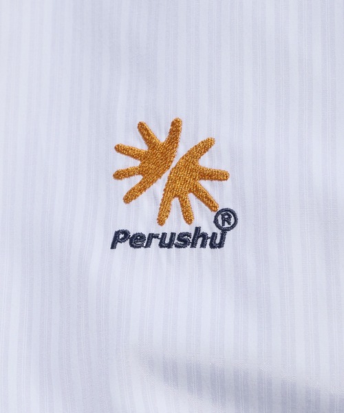 Perushu（ペルーシュ）の「FLOWER EMBROIDERED OPEN COLLAR SHIRT／フラワー刺繍オープンカラーシャツ（シャツ/ブラウス・メンズ・オフホワイト/ピンク/ブルー・LARGE/MEDIUM）」の10枚目の写真