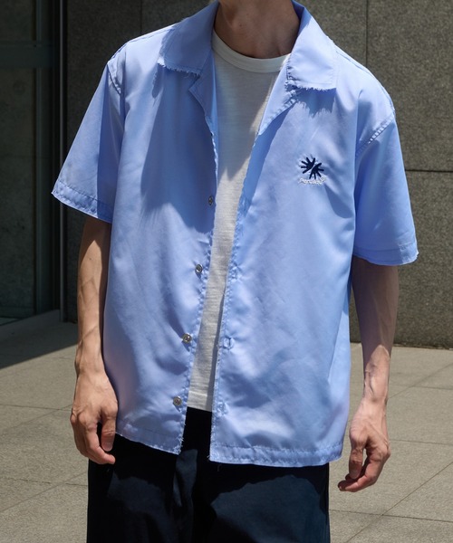 Perushu（ペルーシュ）の「FLOWER EMBROIDERED OPEN COLLAR SHIRT／フラワー刺繍オープンカラーシャツ（シャツ/ブラウス・メンズ・オフホワイト/ピンク/ブルー・LARGE/MEDIUM）」の14枚目の写真