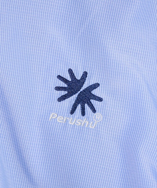 Perushu（ペルーシュ）の「FLOWER EMBROIDERED OPEN COLLAR SHIRT／フラワー刺繍オープンカラーシャツ（シャツ/ブラウス・メンズ・オフホワイト/ピンク/ブルー・LARGE/MEDIUM）」の19枚目の写真