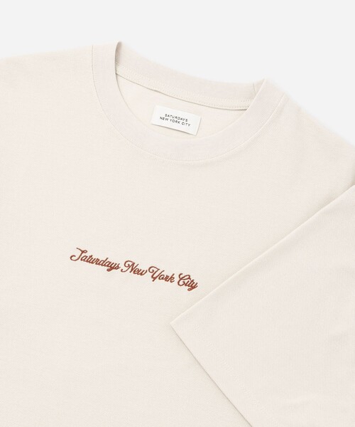 Saturdays NYC（サタデーズ ニューヨークシティ ）の「Pique Logo Standard SS Tee（Tシャツ/カットソー・メンズ・キナリ/ワイン/ブラック・L/M/S）」の11枚目の写真