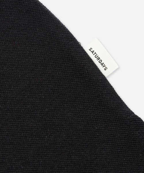 Saturdays NYC（サタデーズ ニューヨークシティ ）の「Pique Logo Standard SS Tee（Tシャツ/カットソー・メンズ・キナリ/ワイン/ブラック・L/M/S）」の9枚目の写真