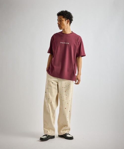 Saturdays NYC（サタデーズ ニューヨークシティ ）の「Pique Logo Standard SS Tee（Tシャツ/カットソー・メンズ・キナリ/ワイン/ブラック・L/M/S）」の19枚目の写真