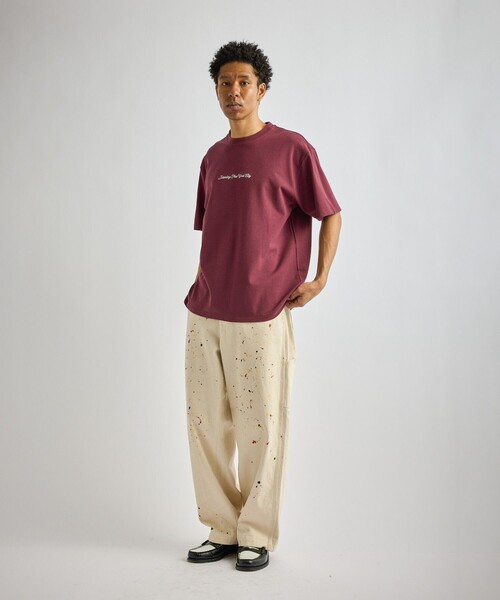Saturdays NYC（サタデーズ ニューヨークシティ ）の「Pique Logo Standard SS Tee（Tシャツ/カットソー・メンズ・キナリ/ワイン/ブラック・L/M/S）」の17枚目の写真