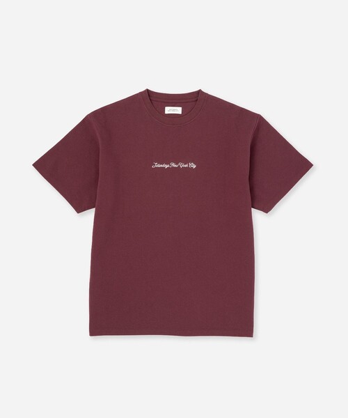 Saturdays NYC（サタデーズ ニューヨークシティ ）の「Pique Logo Standard SS Tee（Tシャツ/カットソー・メンズ・キナリ/ワイン/ブラック・L/M/S）」の14枚目の写真