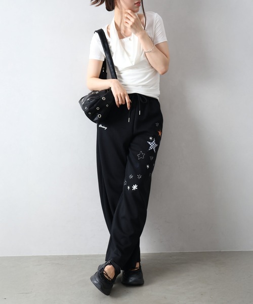 SpRay(スプレイ)の「星柄パッチスウェットパンツ(スウェットパンツ・レディース・オートミール/アイボリー/ブラック・FREE)」の18枚目の写真