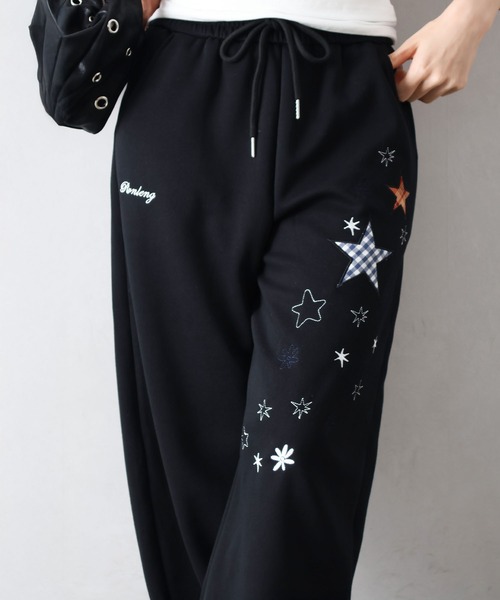 SpRay(スプレイ)の「星柄パッチスウェットパンツ(スウェットパンツ・レディース・オートミール/アイボリー/ブラック・FREE)」の19枚目の写真
