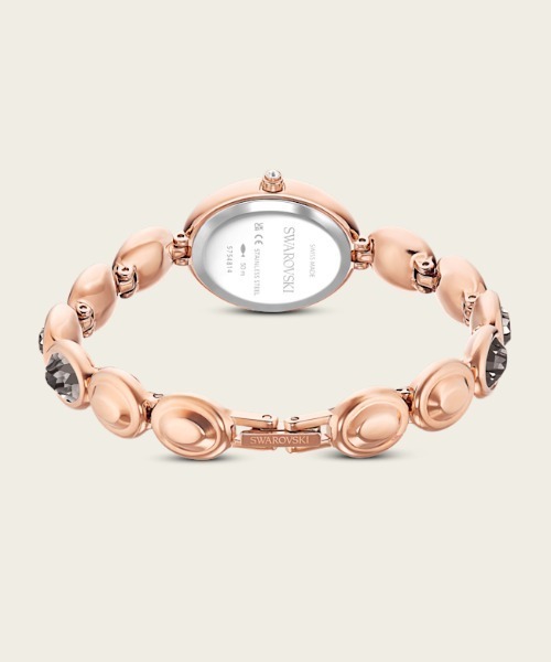 SWAROVSKI(スワロフスキー)の「【公式】【スワロフスキー】Imber oval ウォッチ, スイス製, メタルブレスレット, ブラック, ローズゴールドトーン仕上げ(デジタル腕時計・レディース・ゴールド系・ONE SIZE)」の4枚目の写真