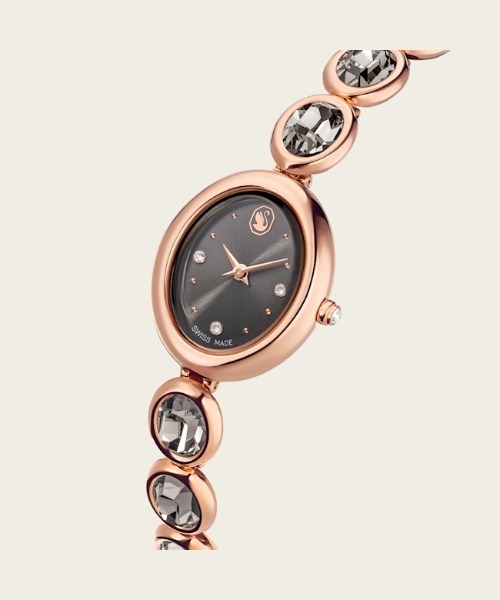 SWAROVSKI(スワロフスキー)の「【公式】【スワロフスキー】Imber oval ウォッチ, スイス製, メタルブレスレット, ブラック, ローズゴールドトーン仕上げ(デジタル腕時計・レディース・ゴールド系・ONE SIZE)」の5枚目の写真