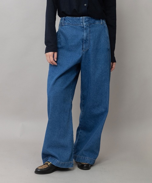 Munich(ミューニック)の「11ozオープンエンドデニム バレルパンツ(デニムパンツ・レディース・ブルー/ブラック・M/XS/S)」の3枚目の写真