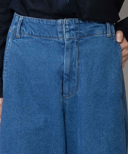 Munich(ミューニック)の「11ozオープンエンドデニム バレルパンツ(デニムパンツ・レディース・ブルー/ブラック・M/XS/S)」の8枚目の写真