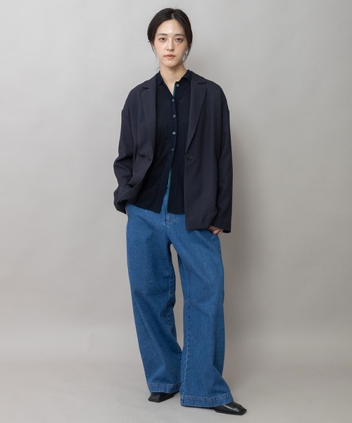 Munich(ミューニック)の「11ozオープンエンドデニム バレルパンツ(デニムパンツ・レディース・ブルー/ブラック・M/XS/S)」の18枚目の写真