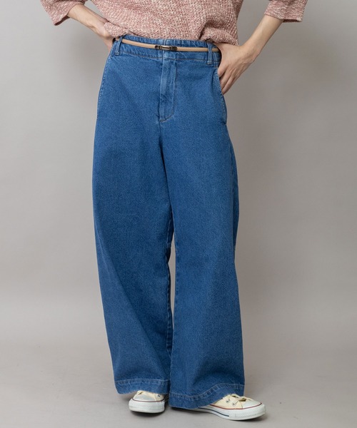 Munich(ミューニック)の「11ozオープンエンドデニム バレルパンツ(デニムパンツ・レディース・ブルー/ブラック・M/XS/S)」の13枚目の写真