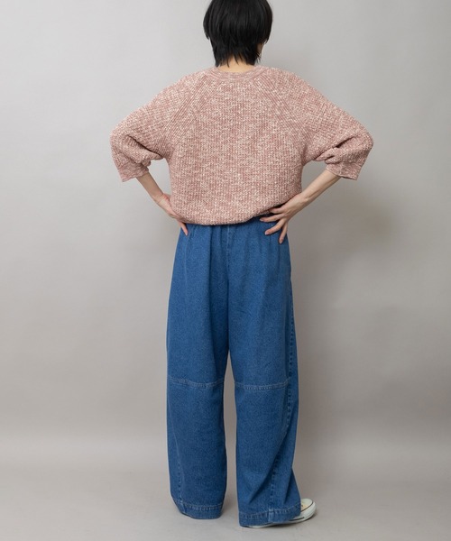 Munich(ミューニック)の「11ozオープンエンドデニム バレルパンツ(デニムパンツ・レディース・ブルー/ブラック・M/XS/S)」の16枚目の写真