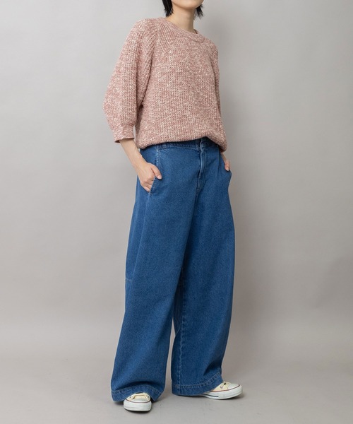 Munich(ミューニック)の「11ozオープンエンドデニム バレルパンツ(デニムパンツ・レディース・ブルー/ブラック・M/XS/S)」の17枚目の写真