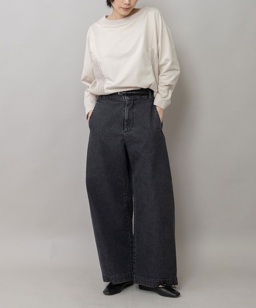 Munich(ミューニック)の「11ozオープンエンドデニム バレルパンツ(デニムパンツ・レディース・ブルー/ブラック・M/XS/S)」の22枚目の写真