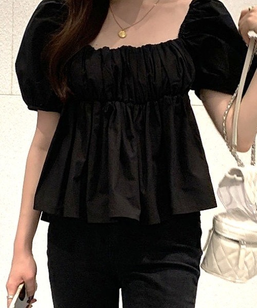 Vipoa(ヴィポア)の「Volume gather puff blouse(シャツ/ブラウス・レディース・アイボリー/ブラック/ホワイト・FREE)」の17枚目の写真