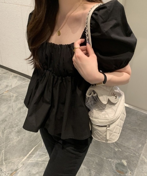 Vipoa(ヴィポア)の「Volume gather puff blouse(シャツ/ブラウス・レディース・アイボリー/ブラック/ホワイト・FREE)」の19枚目の写真