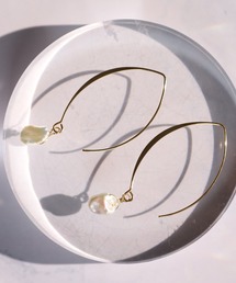 淡水パール ケシ風ひと粒のピアス(アレルギー対応ピアス)