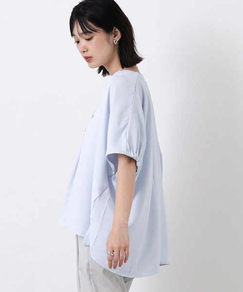 Gready Brilliant（グレディブリリアン）の「ライトジョーゼットT（シャツ/ブラウス・レディース・ライトグレー系/サックスブルー・38）」の19枚目の写真