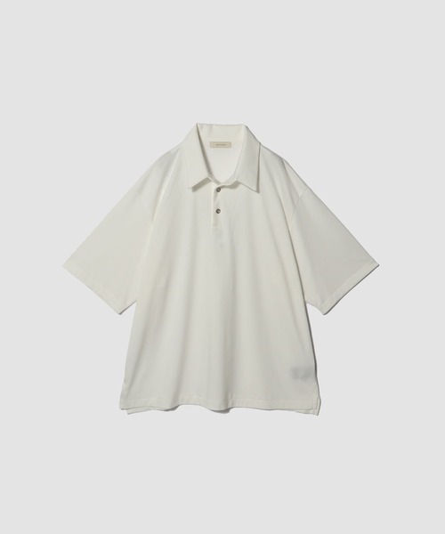 ESTNATION(エストネーション)の「THE COLUMN / ファンクショナルジャージーポロシャツ(ポロシャツ・メンズ・ホワイト/ネイビー・MEDIUM/LARGE)」の1枚目の写真