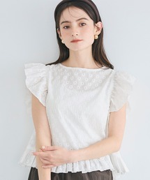 コットンレースフリルトップス