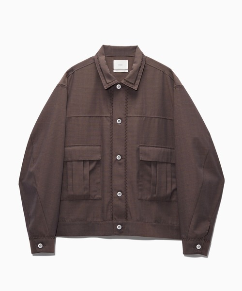 HARE(ハレ)の「【NARRIL】JIMBE-style Trucker jacket(シャツ/ブラウス・メンズ・ブラック/ブラウン・FREE)」の1枚目の写真