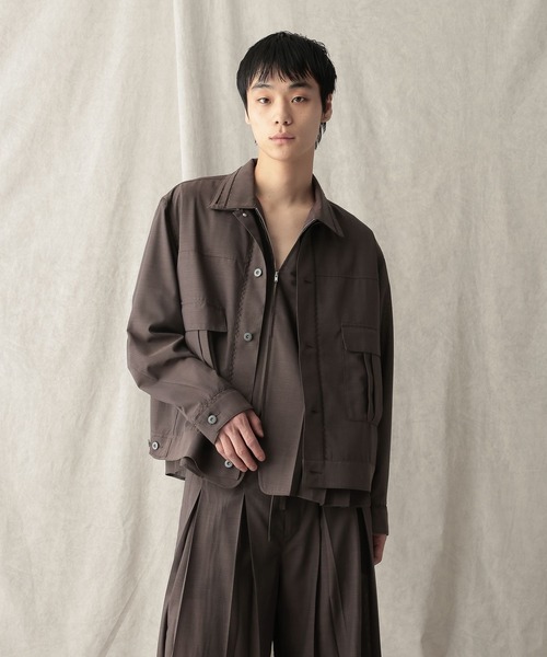 HARE(ハレ)の「【NARRIL】JIMBE-style Trucker jacket(シャツ/ブラウス・メンズ・ブラック/ブラウン・FREE)」の8枚目の写真