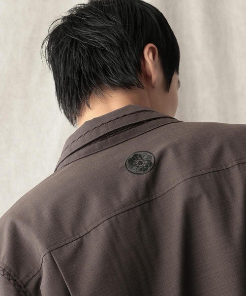 HARE(ハレ)の「【NARRIL】JIMBE-style Trucker jacket(シャツ/ブラウス・メンズ・ブラック/ブラウン・FREE)」の11枚目の写真