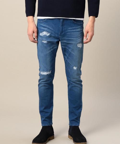 BEAUTY&YOUTH UNITED ARROWS（ビューティーアンドユースユナイテッドアローズ）の「BY スウェット デニム クラッシュ 5ポケット パンツ◆（デニムパンツ・メンズ・コバルトブルー・LARGE/X-LARGE/MEDIUM/SMALL）」の10枚目の写真