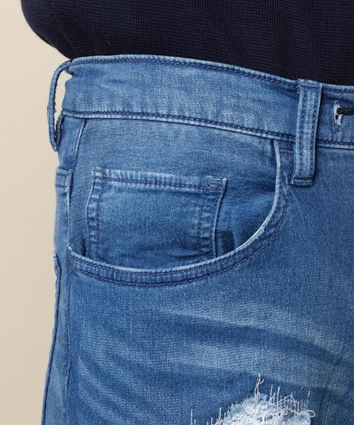 BEAUTY&YOUTH UNITED ARROWS（ビューティーアンドユースユナイテッドアローズ）の「BY スウェット デニム クラッシュ 5ポケット パンツ◆（デニムパンツ・メンズ・コバルトブルー・LARGE/X-LARGE/MEDIUM/SMALL）」の2枚目の写真