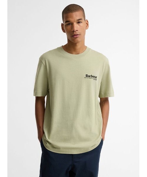 Barbour(バブアー)の「Kaber バックプリントTシャツ(Tシャツ/カットソー・メンズ・ピンク/グリーン・MEDIUM/SMALL/LARGE)」の1枚目の写真