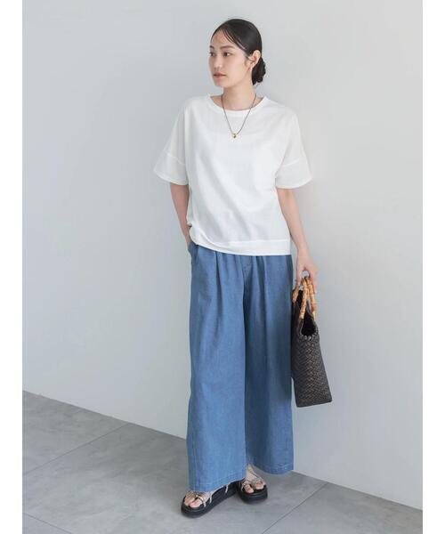 Te chichi（テチチ）の「イージーワイドデニム（その他パンツ・レディース・ブルー/サックスブルー・F）」の3枚目の写真