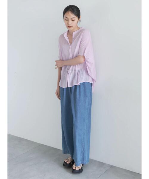Te chichi（テチチ）の「イージーワイドデニム（その他パンツ・レディース・ブルー/サックスブルー・F）」の4枚目の写真