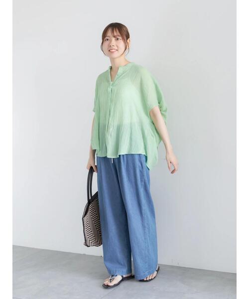 Te chichi（テチチ）の「イージーワイドデニム（その他パンツ・レディース・ブルー/サックスブルー・F）」の13枚目の写真