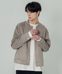 ADHOC（アドホック）の「男性スエードブルゾン (グレー)（ブルゾン）」