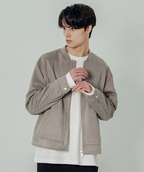 ADHOC(アドホック)の「男性スエードブルゾン (グレー)(ブルゾン・メンズ・その他・95/100)」の1枚目の写真
