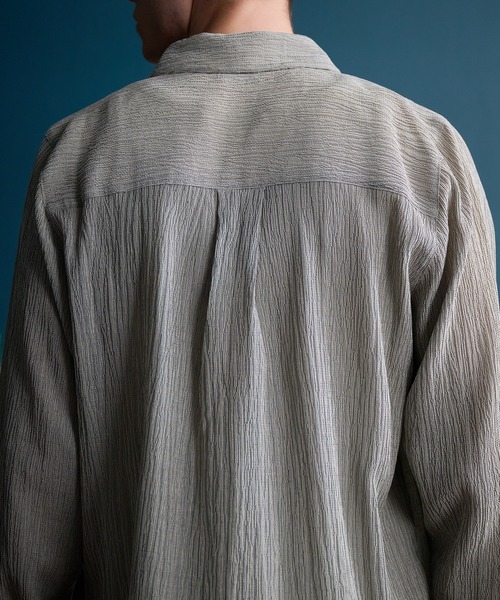 Regen Glanz(レーゲングランツ)の「crinkle texture relaxed shirt / クリンクルテクスチャーリラックスシャツ(シャツ/ブラウス・メンズ・ライトホワイト/グレー・MEDIUM/LARGE/SMALL)」の22枚目の写真