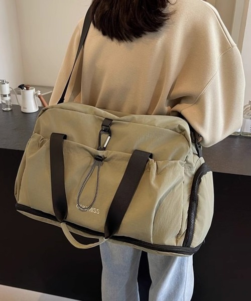 WESTBOY（ウエストボーイ）の「Y2K マルチポケット ボストンバッグ WO26W2BG01（ボストンバッグ・メンズ・グリーン/グレー/ブラック・FREE）」の3枚目の写真