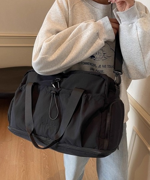 WESTBOY（ウエストボーイ）の「Y2K マルチポケット ボストンバッグ WO26W2BG01（ボストンバッグ・メンズ・グリーン/グレー/ブラック・FREE）」の4枚目の写真